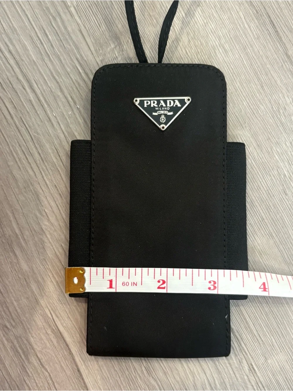 Prada Black Nylon Phone Case with Triangle Logo